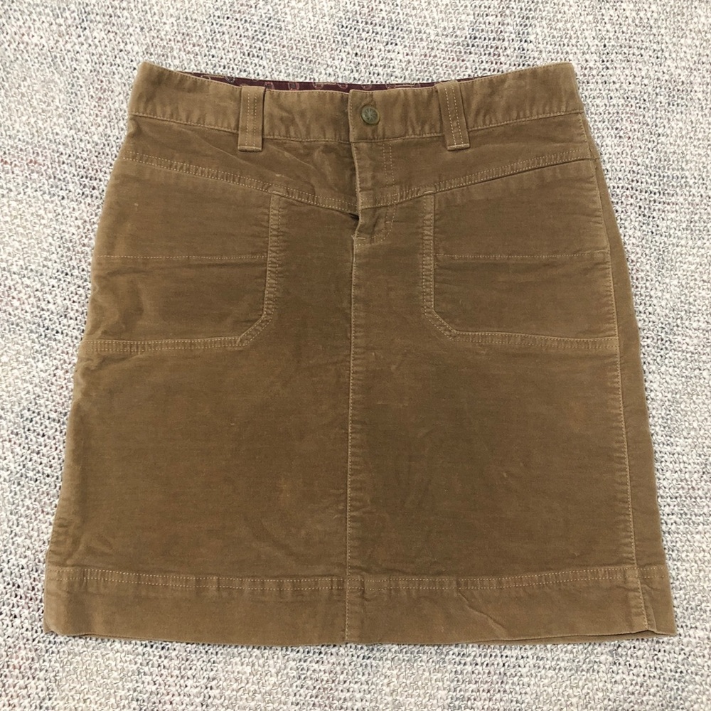 Athleta Brown Corduroy Skirt